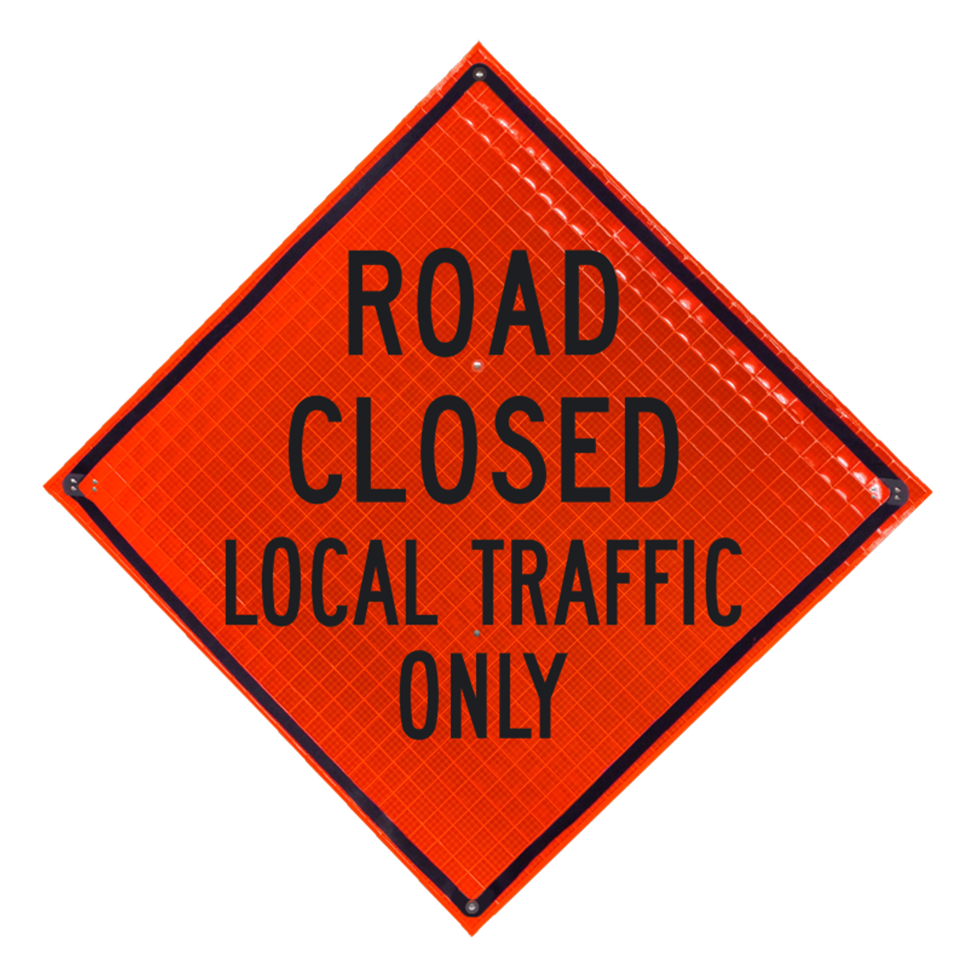 Eastern Metal, Super Bright Roll-up Sign, Height 48 in, Width 48 in, Model# C-48-SBO-4LEX-RCLTO
